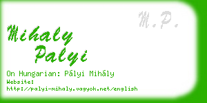 mihaly palyi business card
